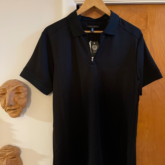 Vince Camuto textured zip polo - Picture 7 of 7